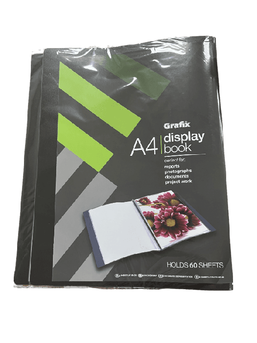 Grafix A4 Display Book (60 sheets) - Assorted Colours