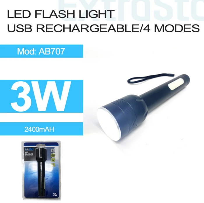 ExtraStar Rechargeable Led Flashlight & Power Bank 2400 mAh