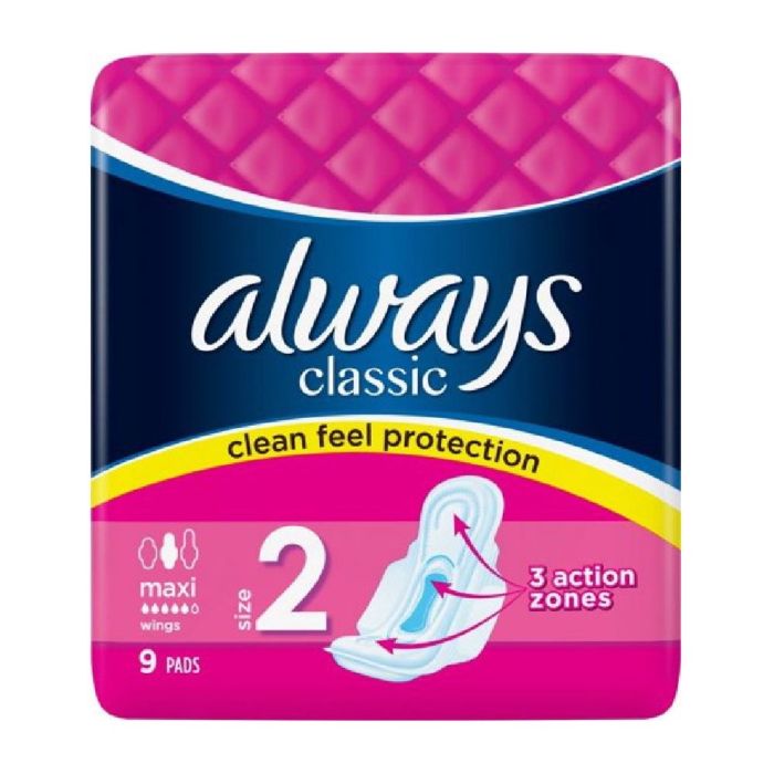 Always Classic Maxi Size 2 9 pack
