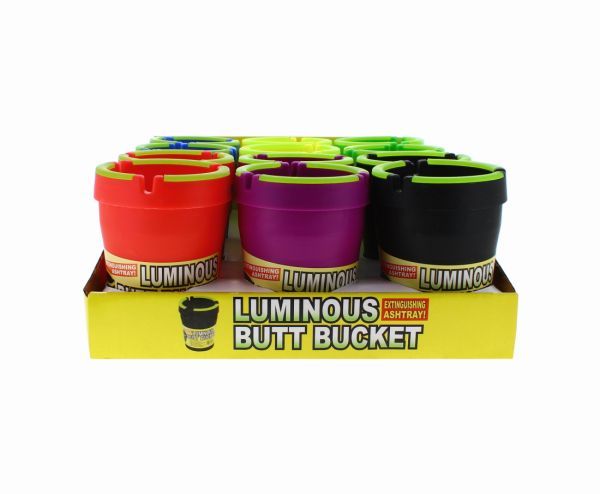 Luminous Butt Bucket Glow In The Dark Ash Tray - Assorted Colours
