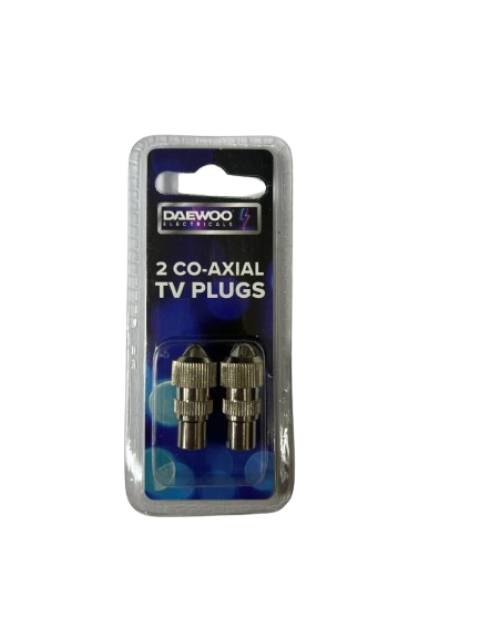 Daewoo Co-Axial TV Plugs 2 pack