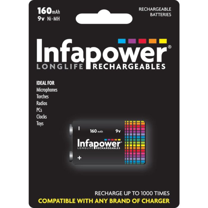 Infapower 9V Rechargeable 160mAh