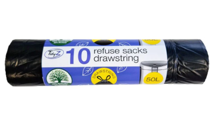 TidyZ Drawstring Refuse Sacks 50L 10 pack