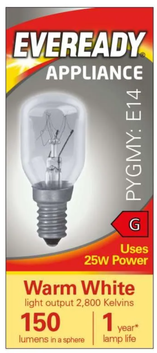 Eveready E14 PYGMY Appliance Bulb 25W Warm White