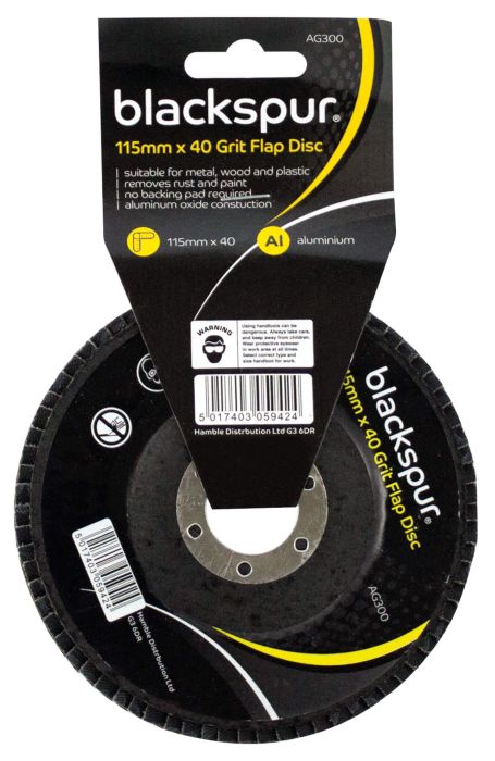 Blackspur Grit Flap Disk 115 x 40mm