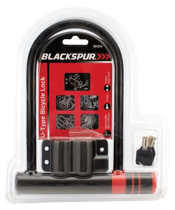 Blackspur U-Type Bicycle Lock & 2 Key