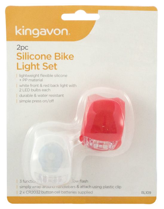 Kingavon Silicone Bike Light 2 pack