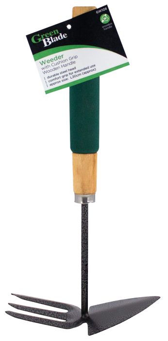 Green Blade Weeder With Wooden Handle