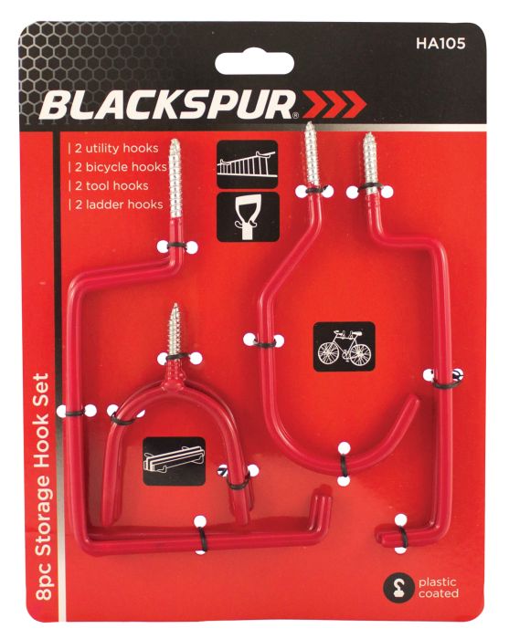 Blackspur Storage Hook Set 8 pc