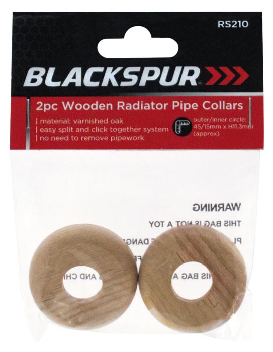 Blackspur Wooden Radiator Pipe Collars 2 pc