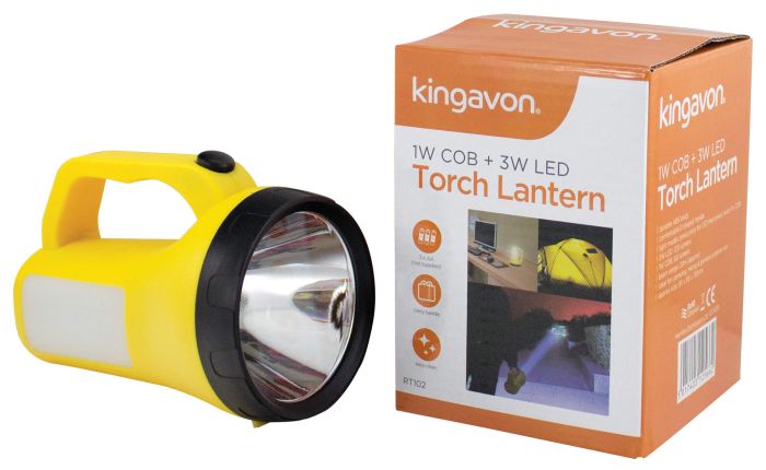 Kingavon  1W Cob + 3W LED Torch Lantern