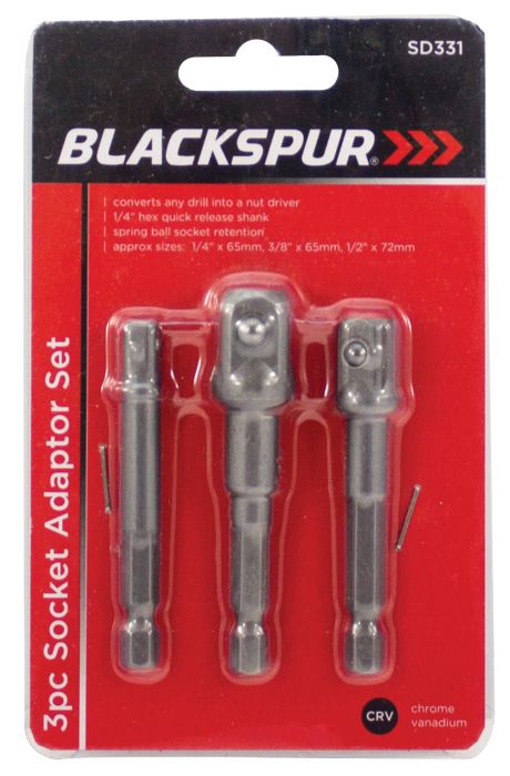 Blacksspur Socket Adaptor Set 3 pc