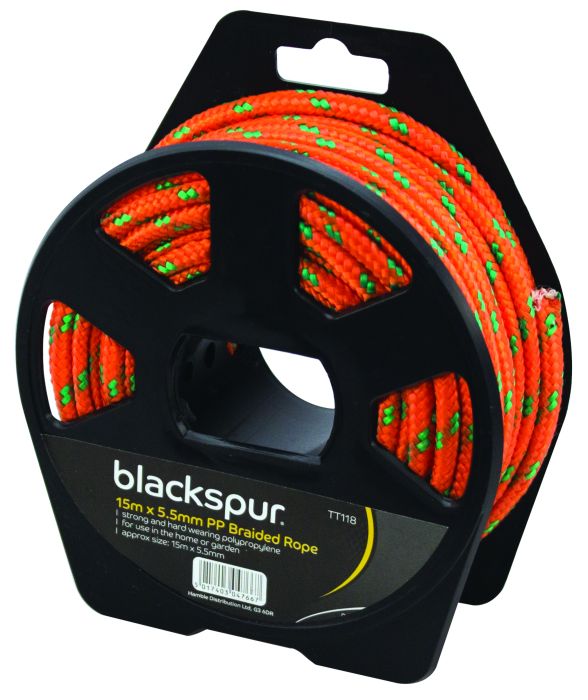 Blackspur PP Braided Rope On Reel 15m x 505mm