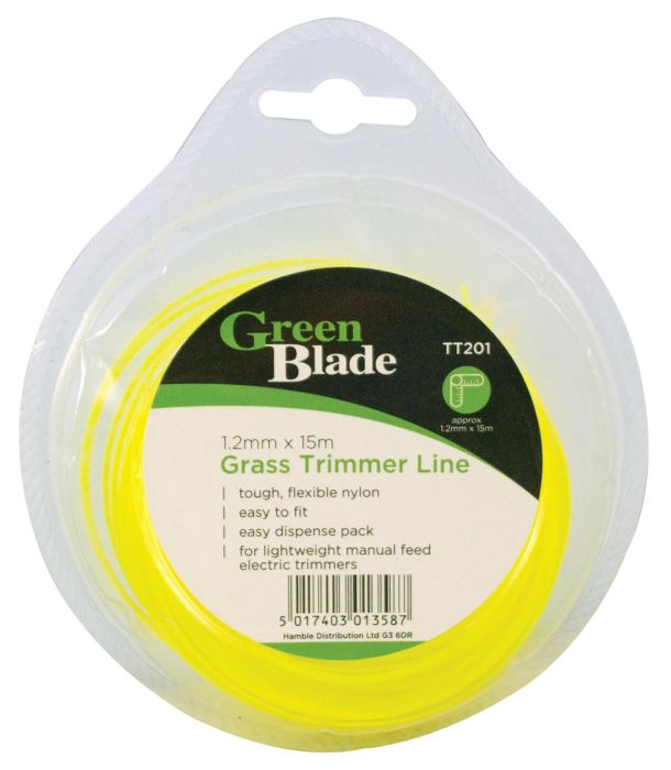 Green Blade Grass Trimmer Line 1.2mm x 15m