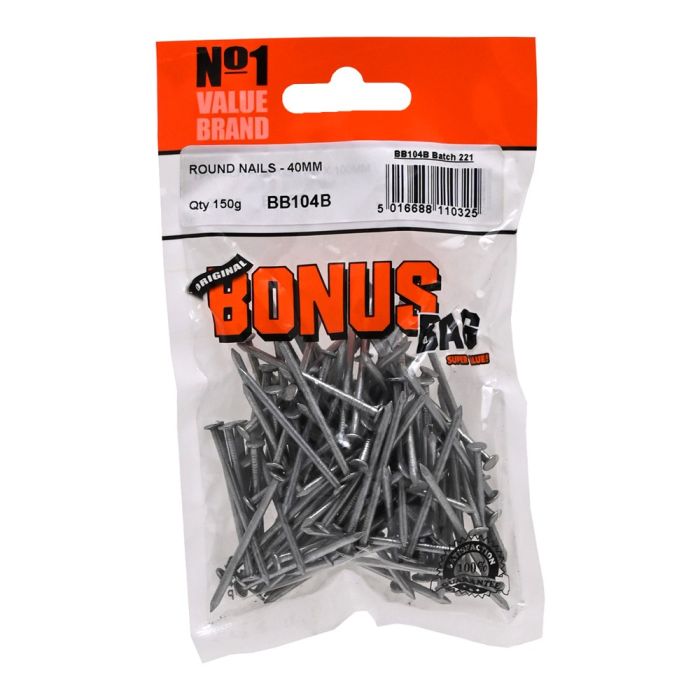 Bonus Bag Round Wire Nails 40mm