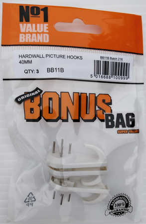 Bonus Bag Hardwall Picture Hooks 40mm