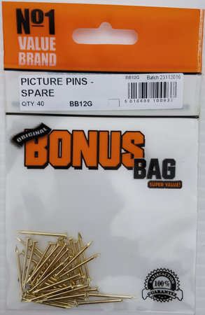 Bonus Bag Picture Pins Brass Plated