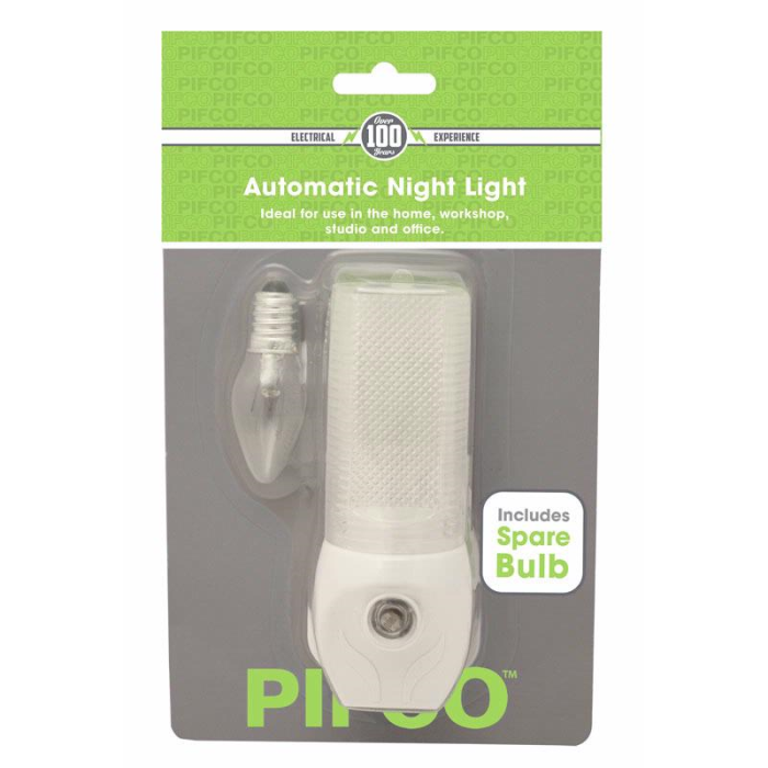 Pifco Automatic Night Light With Spare Bulb