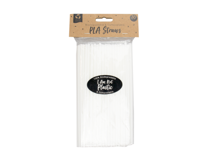 Pop PLA Straws Biodegradable 80 pack