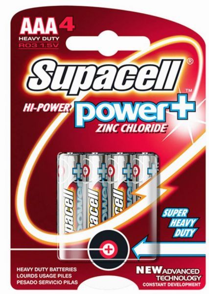 Supacell AAA Zinc Batteries 1.5V 4 pack