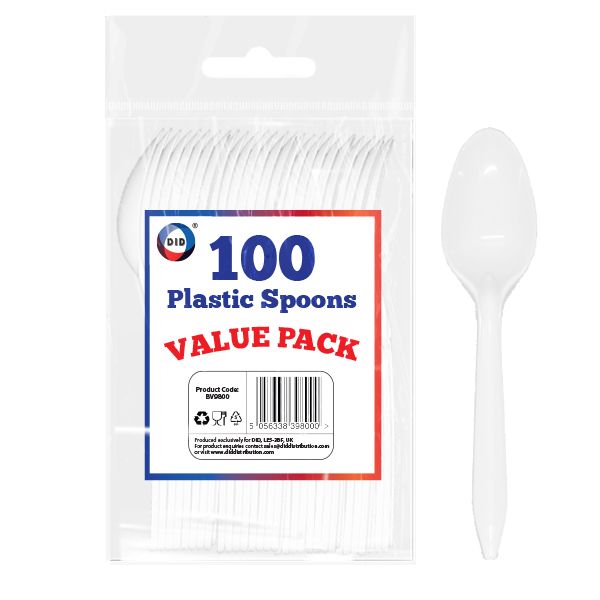 DID Plastic Spoons 100 pack