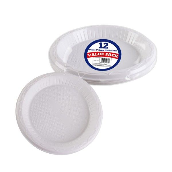 DID Deluxe Round Plates 9in 12 pack