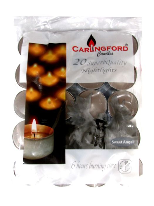 Carlingford Nightlight Candles Sweet Angel 20 pack (6 hour burning time)