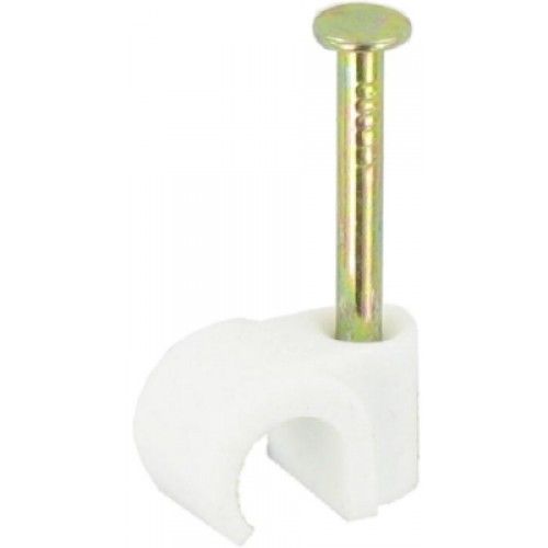Value Pack Cable Clips White Round 6mm 40 pc