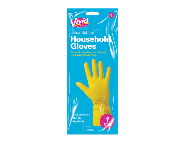 Vivid Household Gloves Large 1 Pair