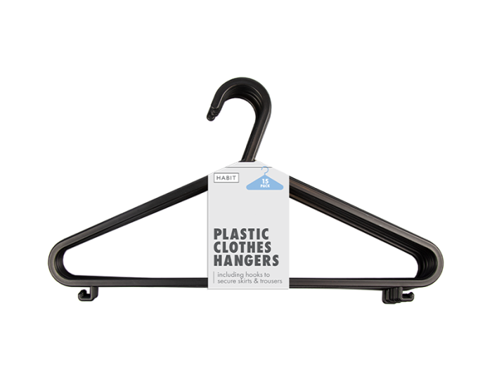 Habit Plastic Coat Hangers 15 pack
