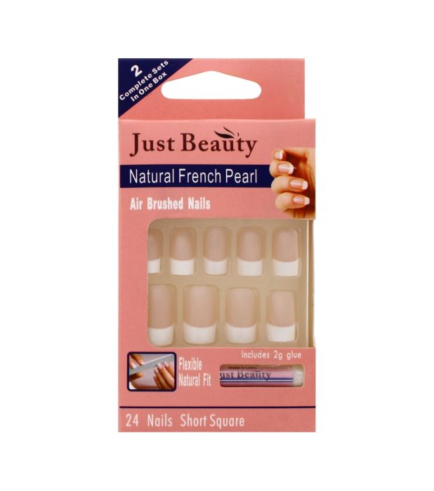 Just Beauty Air Brushed Fake Nail Set 24 pack