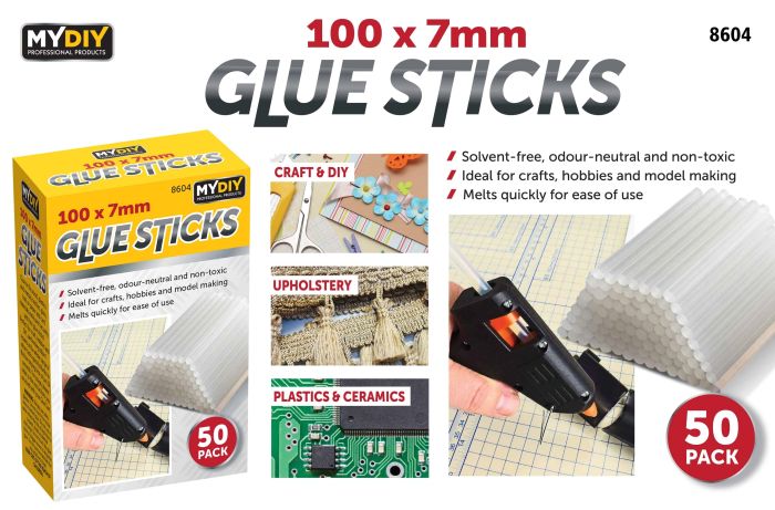MYDIY Glue Sticks 50 pack 100 x 7mm