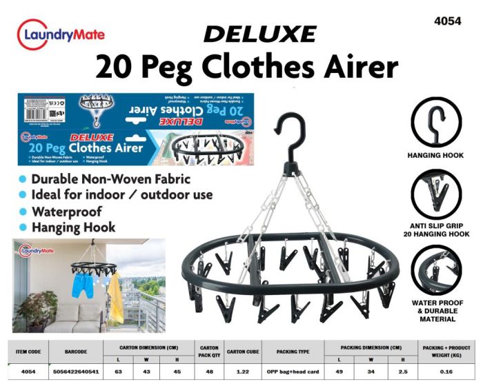 LaundryMate Deluxe 20 Peg Clothes Airer
