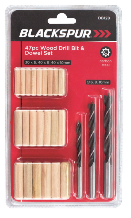 Blackspur Wood Drill Bit & Dowel Set 47 pack