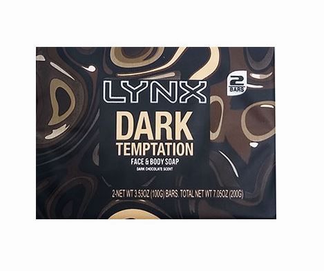 Lynx Dark Temptation Face & Body Soap 2 pack