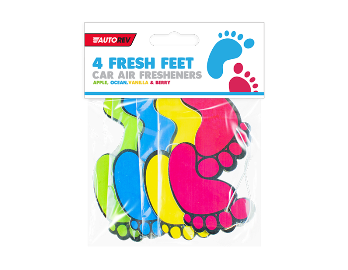 Autorev Fresh Feet Car Air Fresheners 4 pack