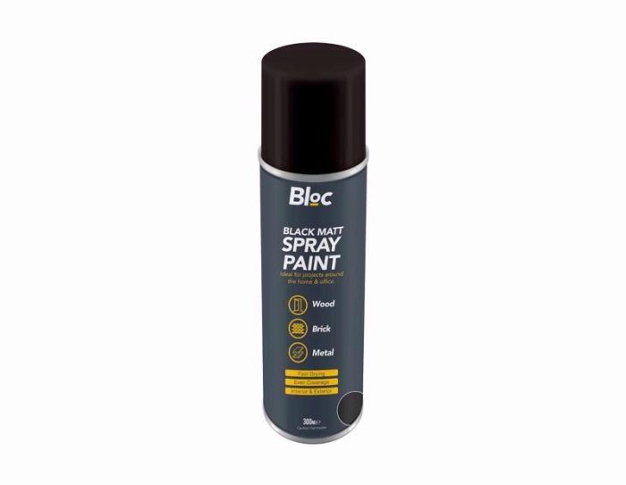 Bloc Black Matt Spray Paint 300ml
