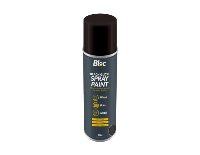 Bloc Black Gloss Spray Paint 300ml