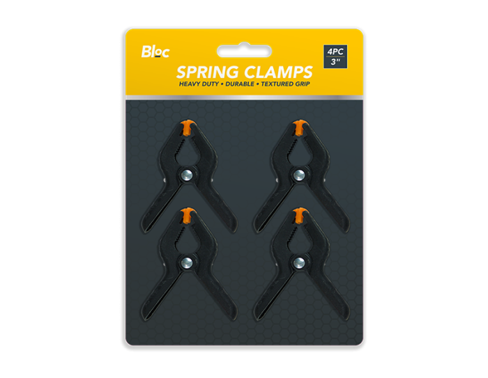 Bloc Spring Clamps 3in 4 pack