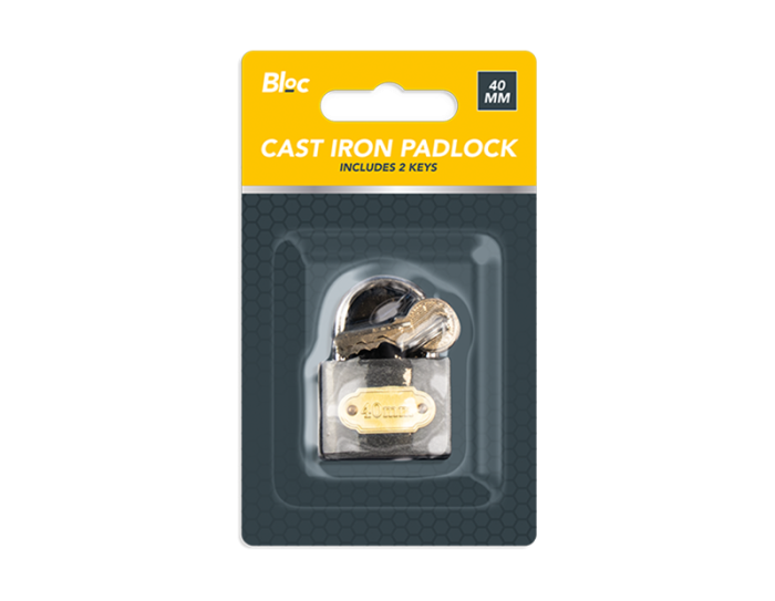 Bloc Cast Iron Padlock 40mm