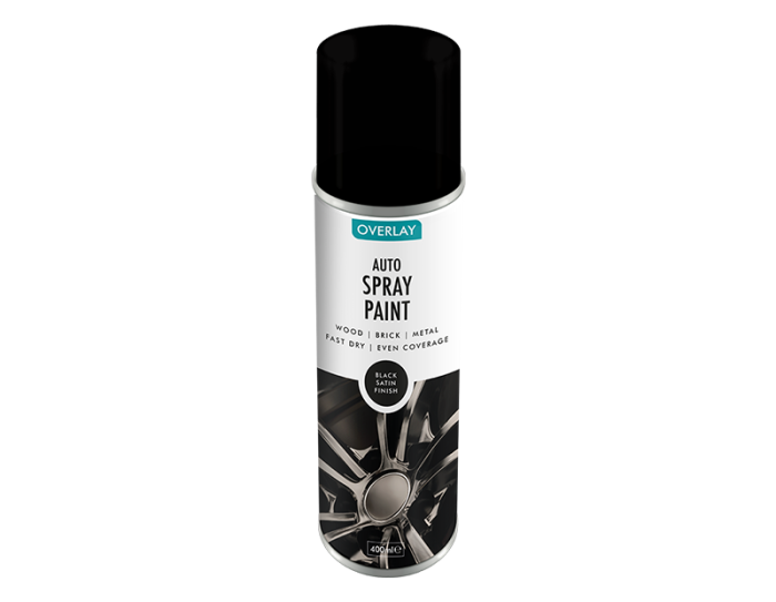 Auto Spray Paint Satin Black 400ml