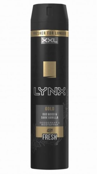 Lynx Gold Deodorant Oud Wood & Dark Vanilla 250ml 6 pack
