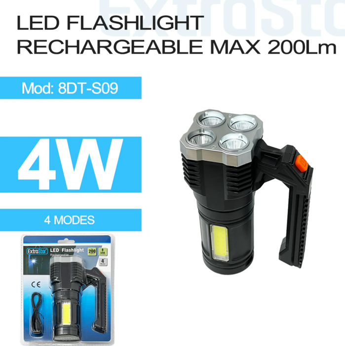 ExtraStar Rechargeable LED Flashlight 4w