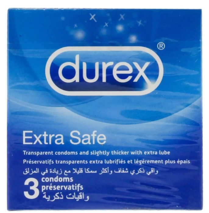 Durex Extra Safe Condoms Pack of 3 x 12 - Expiry 06/2026
