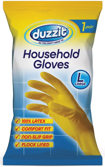 Duzzit Household Gloves Large 1 Pair