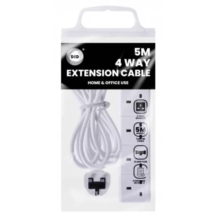 DID 5M 4 Way Extension Cable