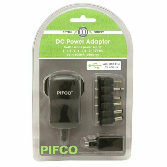 Pifco DC Power Adaptor 600Ma