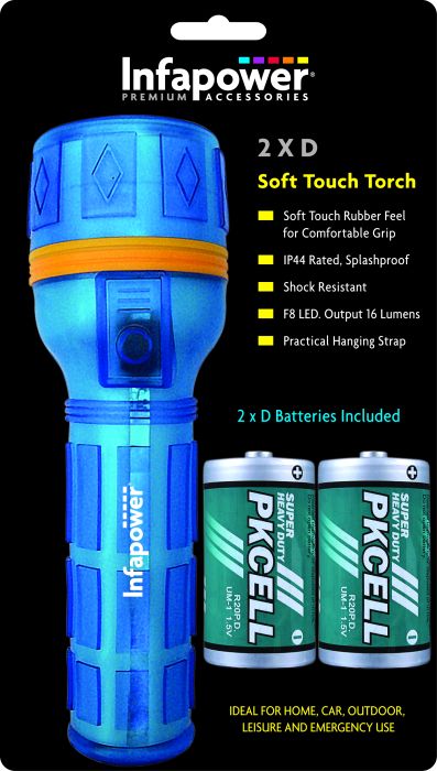 Infapower Soft Touch Torch 2 Batteries Included