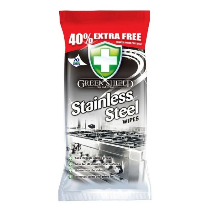 Greenshield Stainless Steel Wipes 70 pc