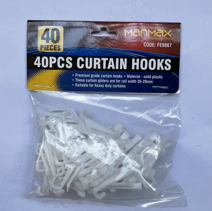 ManMax Curtain Hooks 40 pc